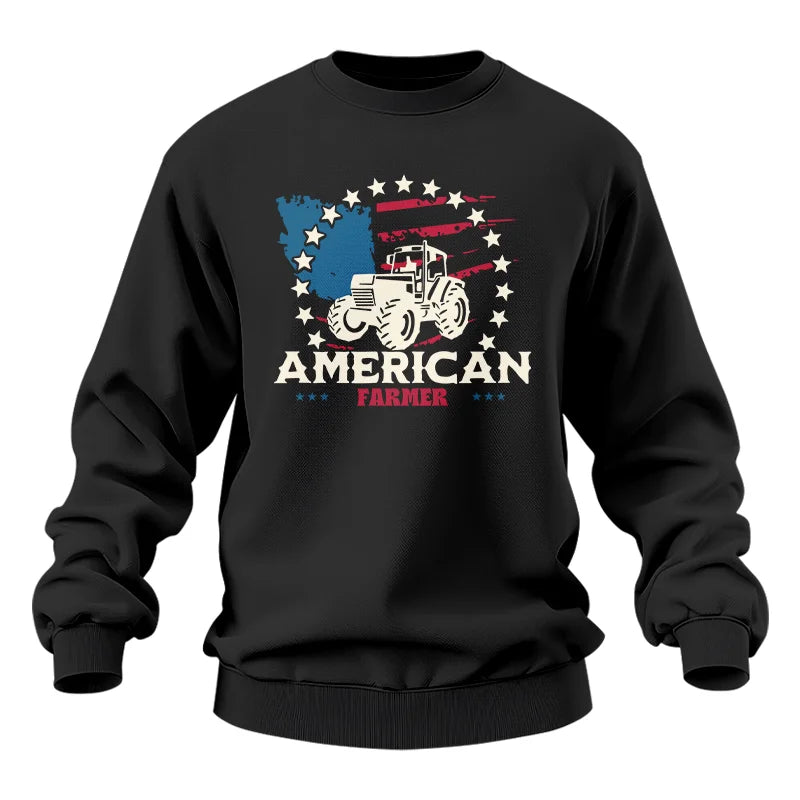 Proud To Be An American Farmer Citizen Veteran - Unisex Heavy Blend™ Crewneck Sweatshirt