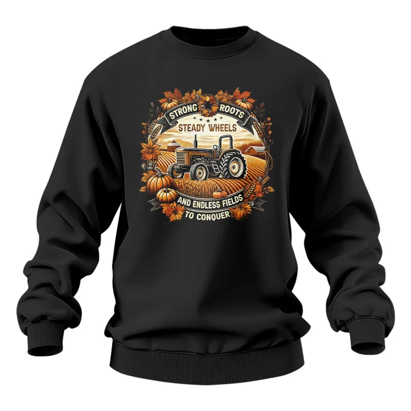 Image of Thanksgiving Farmer Endless Fields To Conquer 1 - Unisex Heavy Blend™ Crewneck Sweatshirt