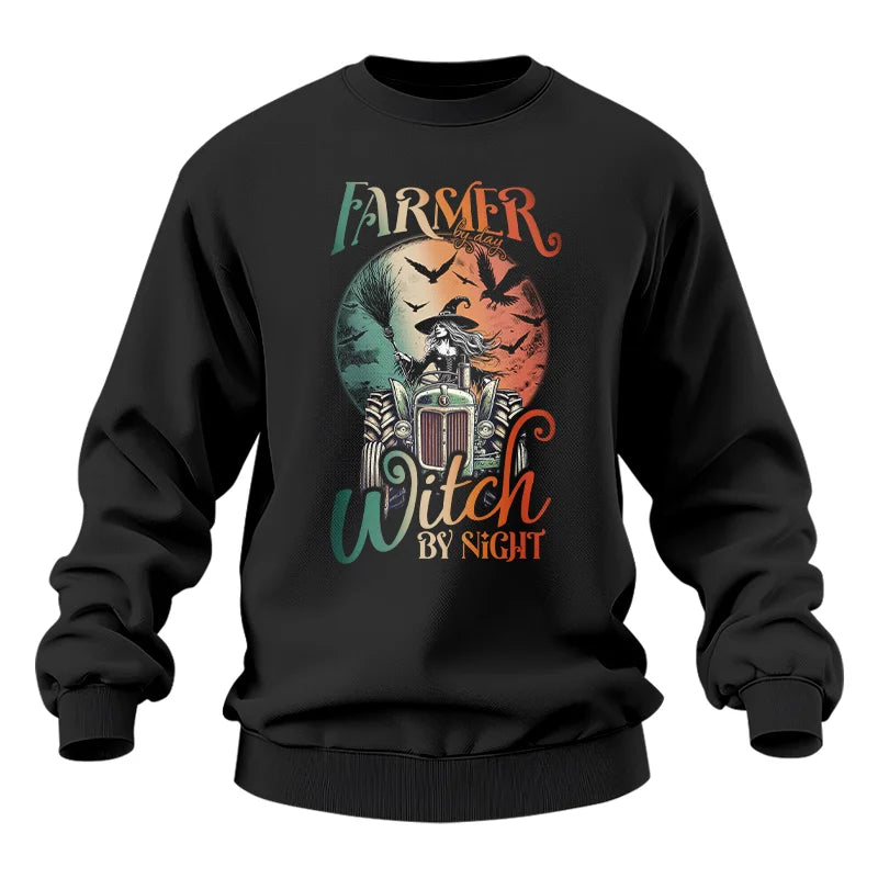 Tractor Halloween Farmer By Day Witch By Night - Unisex Heavy Blend™ Crewneck Sweatshirt