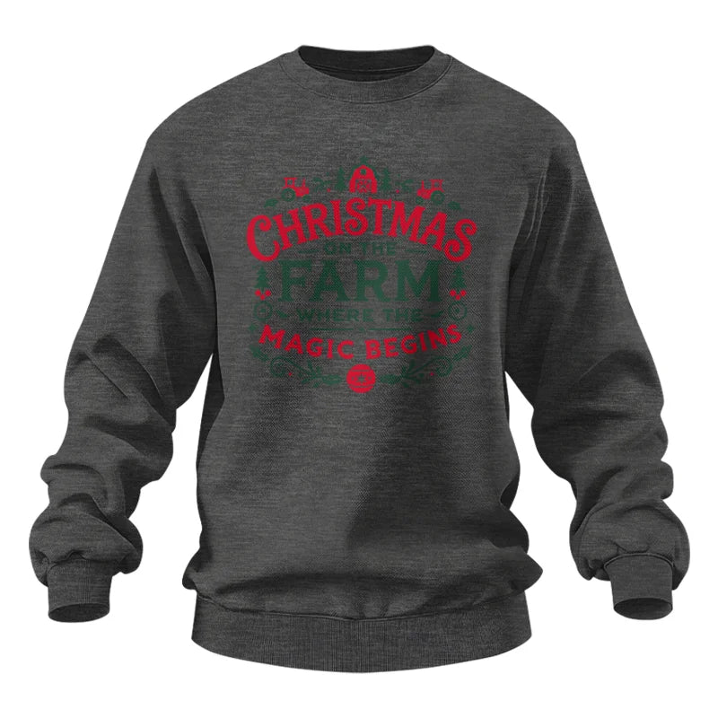 Image of Christmas on the Farm Where the Magic Begins! 1 - Unisex Heavy Blend™ Crewneck Sweatshirt