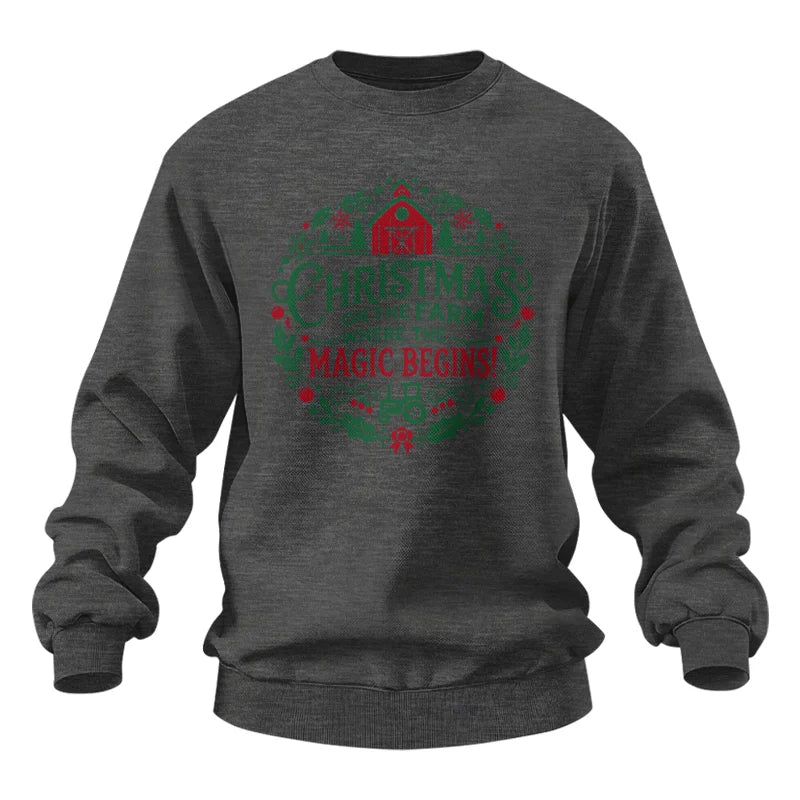 Image of Christmas on the Farm Where the Magic Begins! 2 - Unisex Heavy Blend™ Crewneck Sweatshirt