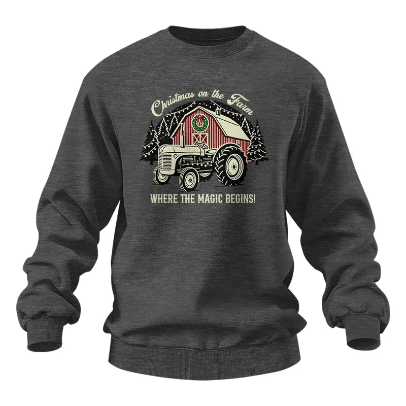 Christmas on the Farm Where the Magic Begins! 3 - Unisex Heavy Blend™ Crewneck Sweatshirt