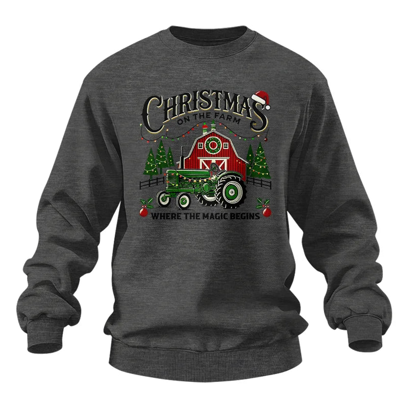 Image of Christmas on the Farm Where the Magic Begins! 5 - Unisex Heavy Blend™ Crewneck Sweatshirt