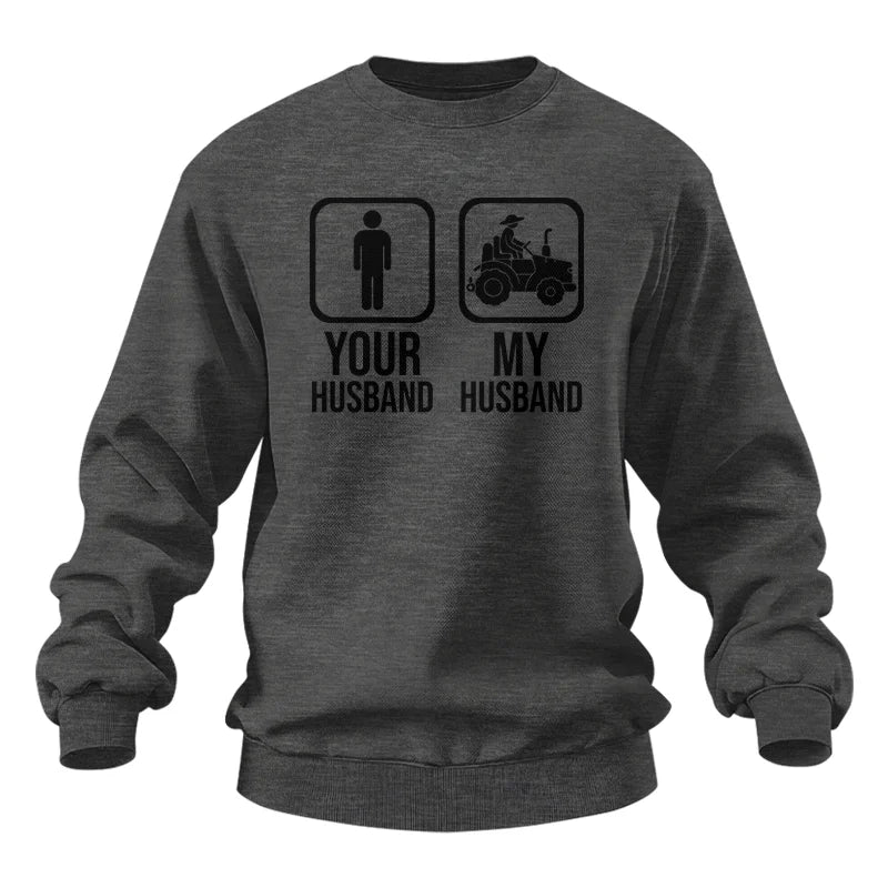 My Husband Is Cooler Than Yours Funny Farm Tractor 2 - Unisex Heavy Blend™ Crewneck Sweatshirt