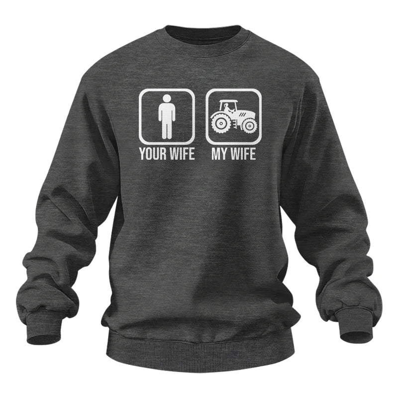 Image of My Wife Is Cooler Than Yours Funny Farm Tractor 1 - Unisex Heavy Blend™ Crewneck Sweatshirt