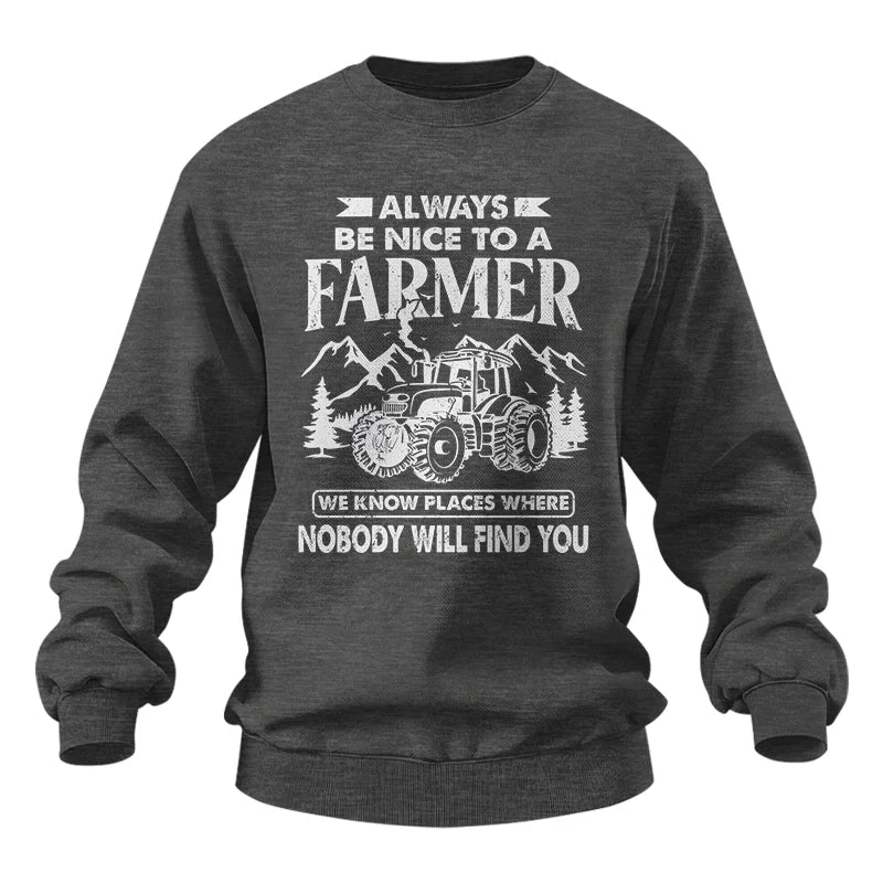 Image of Nice Farmer Funny Tractor Rancher Farming - Unisex Heavy Blend™ Crewneck Sweatshirt