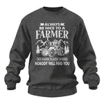 Nice Farmer Funny Tractor Rancher Farming - Unisex Heavy Blend™ Crewneck Sweatshirt