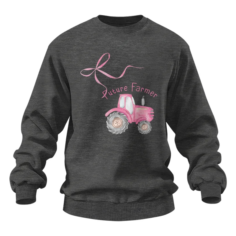 Image of Pink Bow Cute Tractor - Unisex Heavy Blend™ Crewneck Sweatshirt