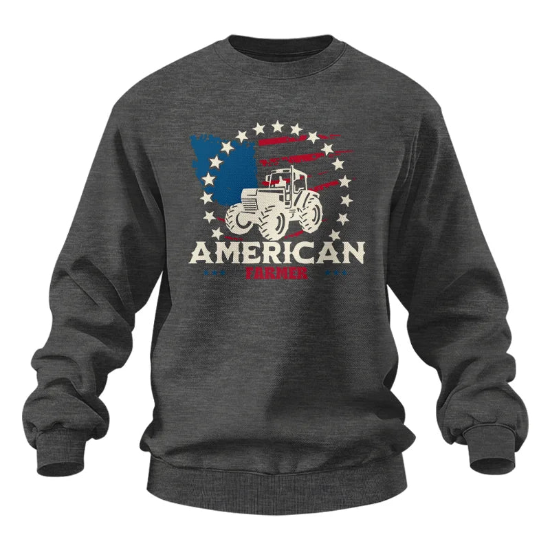 Proud To Be An American Farmer Citizen Veteran - Unisex Heavy Blend™ Crewneck Sweatshirt