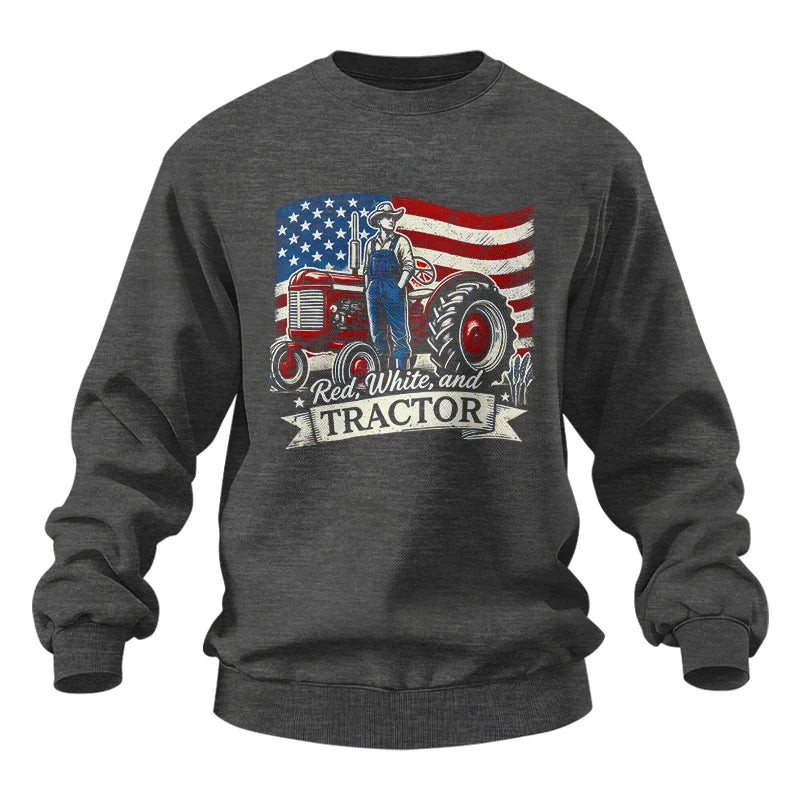 Image of Red White And Tractor - Unisex Heavy Blend™ Crewneck Sweatshirt