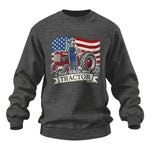 Red White And Tractor - Unisex Heavy Blend™ Crewneck Sweatshirt