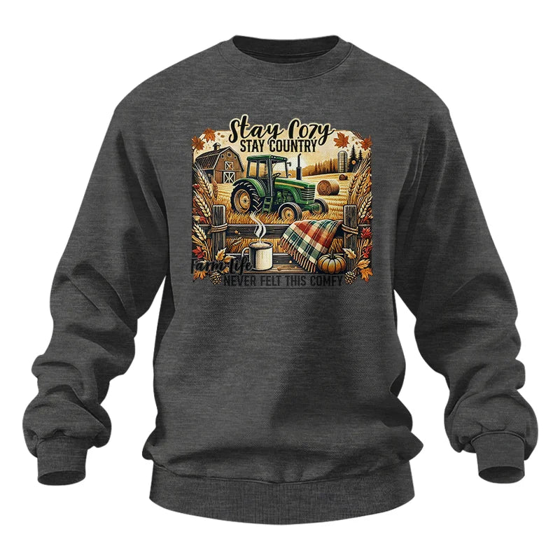 Stay Cozy_Stay Country_Farm Life Never Felt This Comfy 2 - Unisex Heavy Blend™ Crewneck Sweatshirt