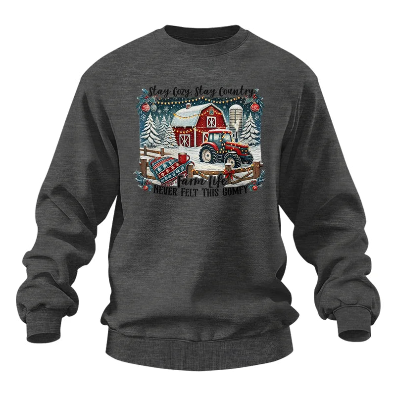 Stay Cozy_Stay Country_Farm Life Never Felt This Comfy 3 - Unisex Heavy Blend™ Crewneck Sweatshirt