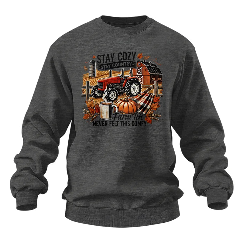 Image of Stay Cozy_Stay Country_Farm Life Never Felt This Comfy - Unisex Heavy Blend™ Crewneck Sweatshirt