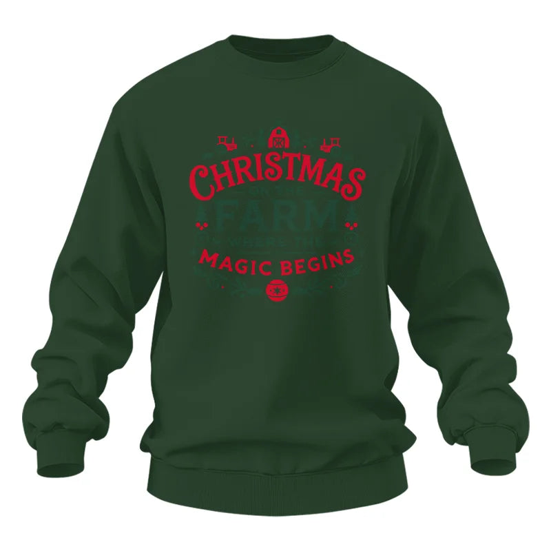 Image of Christmas on the Farm Where the Magic Begins! 1 - Unisex Heavy Blend™ Crewneck Sweatshirt