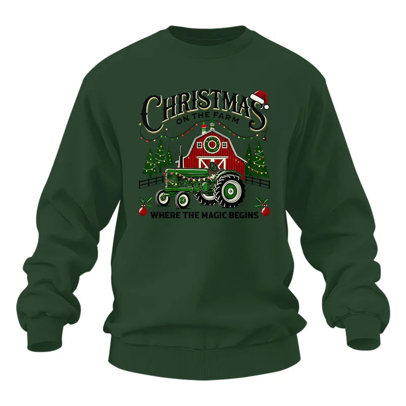 Christmas on the Farm Where the Magic Begins! 5 - Unisex Heavy Blend™ Crewneck Sweatshirt