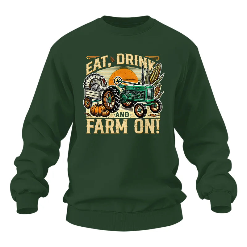 Image of Eat Drink and Farm On - Unisex Heavy Blend™ Crewneck Sweatshirt