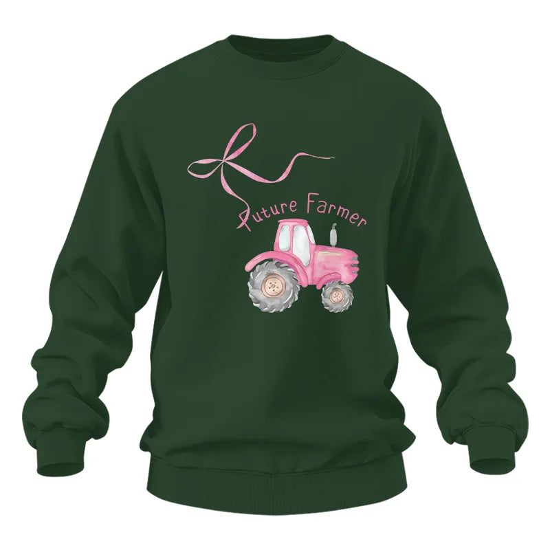 Image of Pink Bow Cute Tractor - Unisex Heavy Blend™ Crewneck Sweatshirt