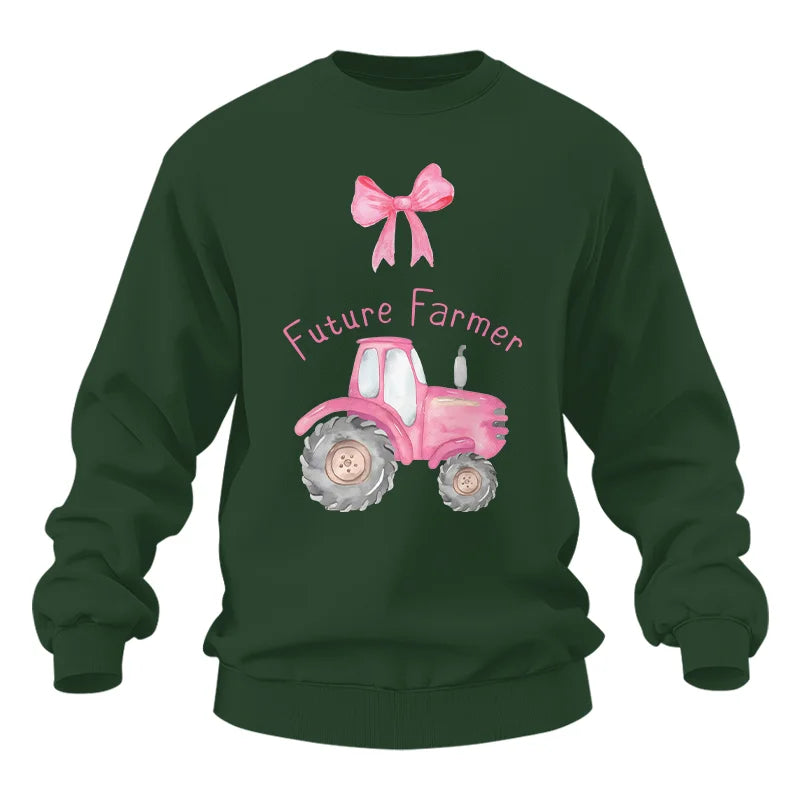 Image of Pink Tractor For Future Farmer - Unisex Heavy Blend™ Crewneck Sweatshirt