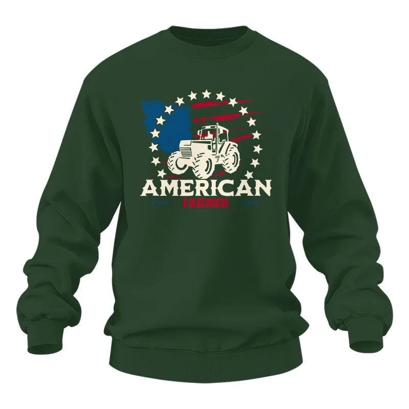 Proud To Be An American Farmer Citizen Veteran - Unisex Heavy Blend™ Crewneck Sweatshirt