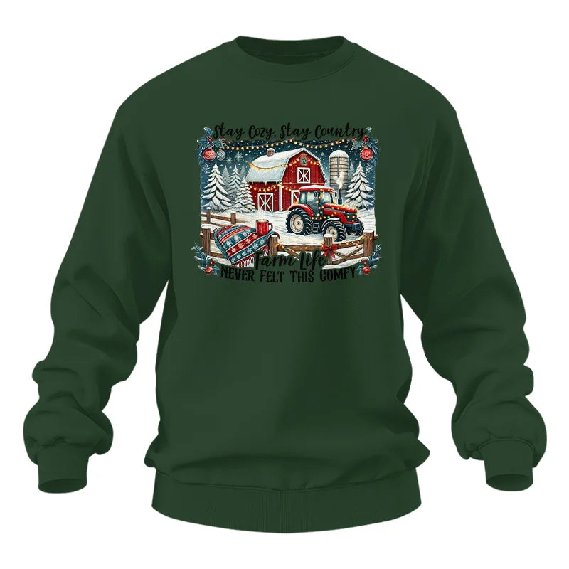 Stay Cozy_Stay Country_Farm Life Never Felt This Comfy 3 - Unisex Heavy Blend™ Crewneck Sweatshirt