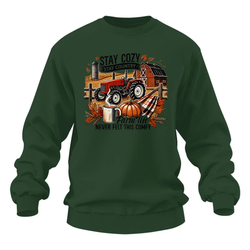 Stay Cozy_Stay Country_Farm Life Never Felt This Comfy - Unisex Heavy Blend™ Crewneck Sweatshirt