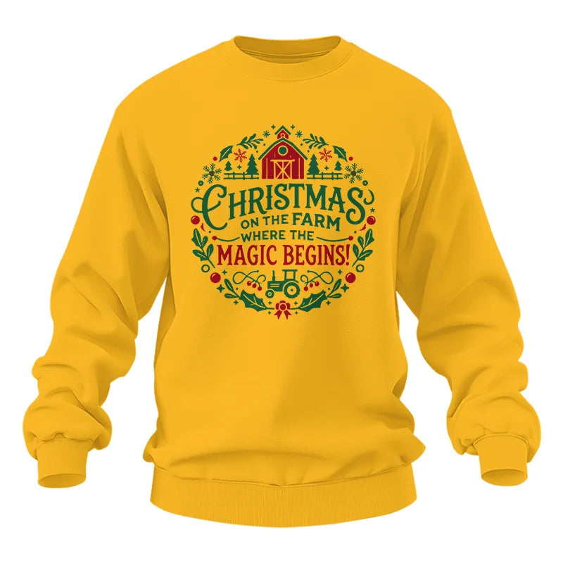 Christmas on the Farm Where the Magic Begins! 2 - Unisex Heavy Blend™ Crewneck Sweatshirt