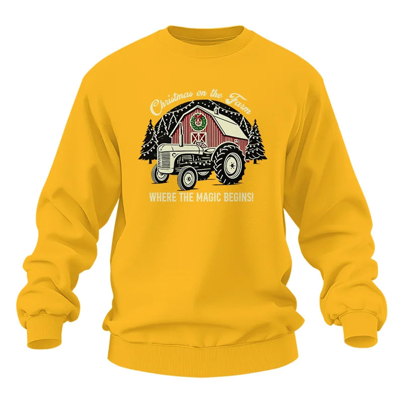 Image of Christmas on the Farm Where the Magic Begins! 3 - Unisex Heavy Blend™ Crewneck Sweatshirt