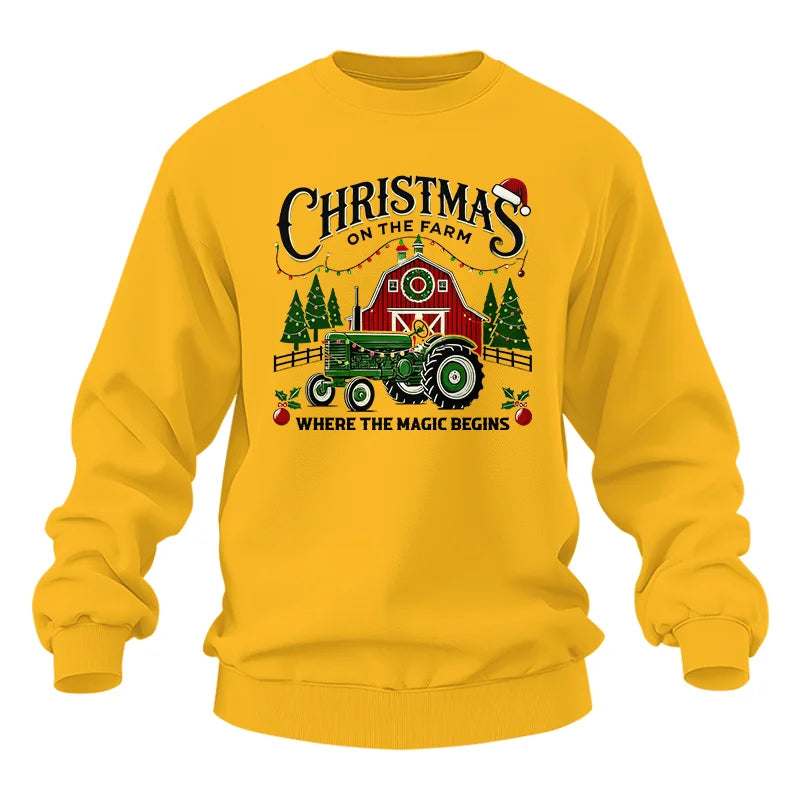 Christmas on the Farm Where the Magic Begins! 5 - Unisex Heavy Blend™ Crewneck Sweatshirt