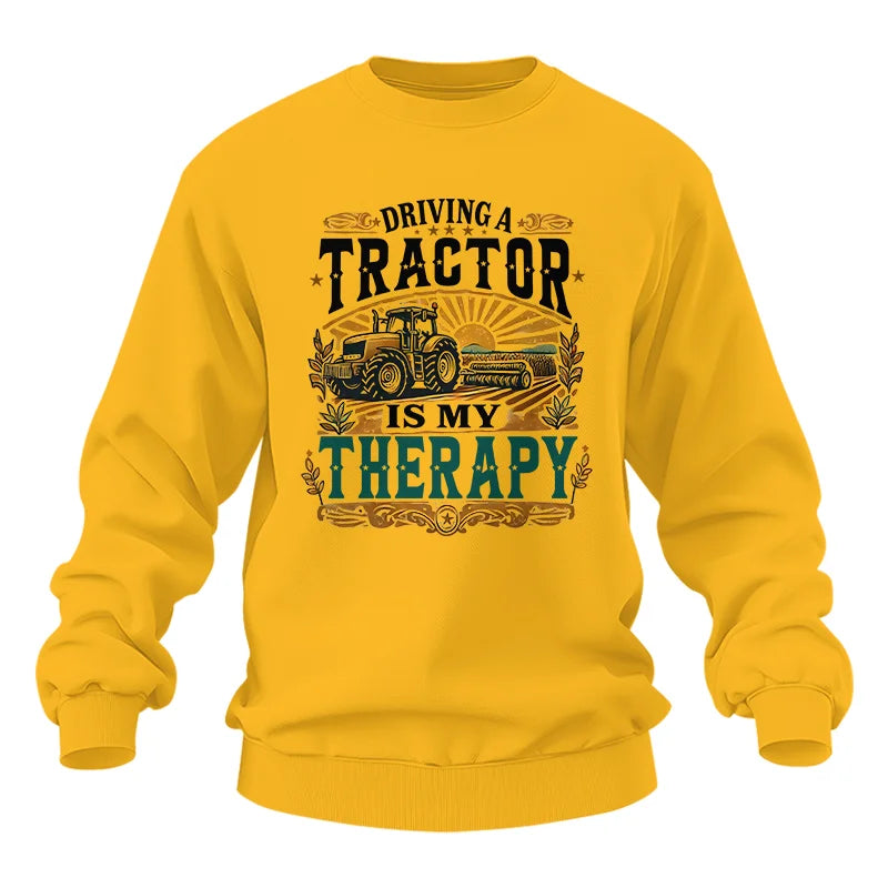 Image of Driving A Tractor Is My Therapy - Unisex Heavy Blend™ Crewneck Sweatshirt