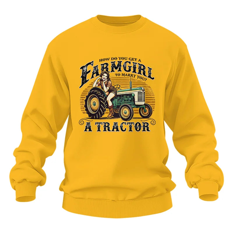 Image of Get A Farmgirl To Marry You_A Tractor - Unisex Heavy Blend™ Crewneck Sweatshirt