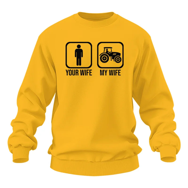 Image of My Wife Is Cooler Than Yours Funny Farm Tractor 2 - Unisex Heavy Blend™ Crewneck Sweatshirt