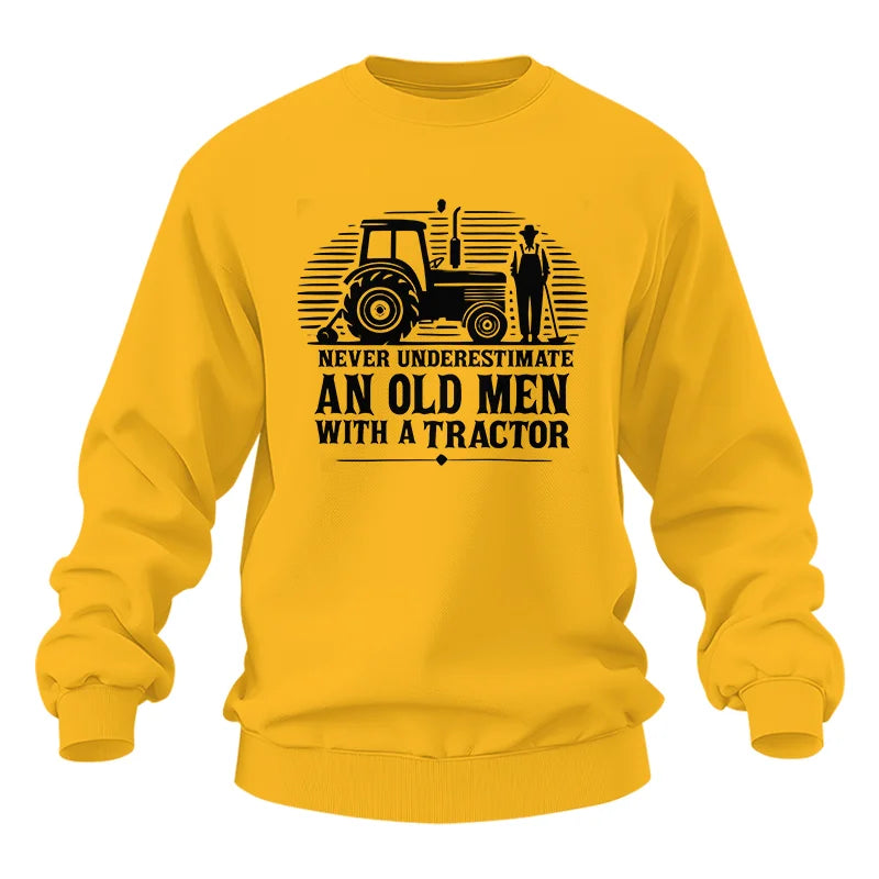 Never Underestimate An Old Men With A Tractor - Unisex Heavy Blend™ Crewneck Sweatshirt