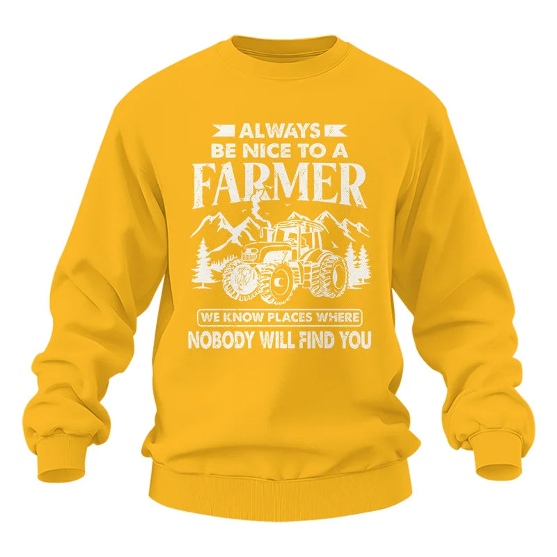 Nice Farmer Funny Tractor Rancher Farming - Unisex Heavy Blend™ Crewneck Sweatshirt