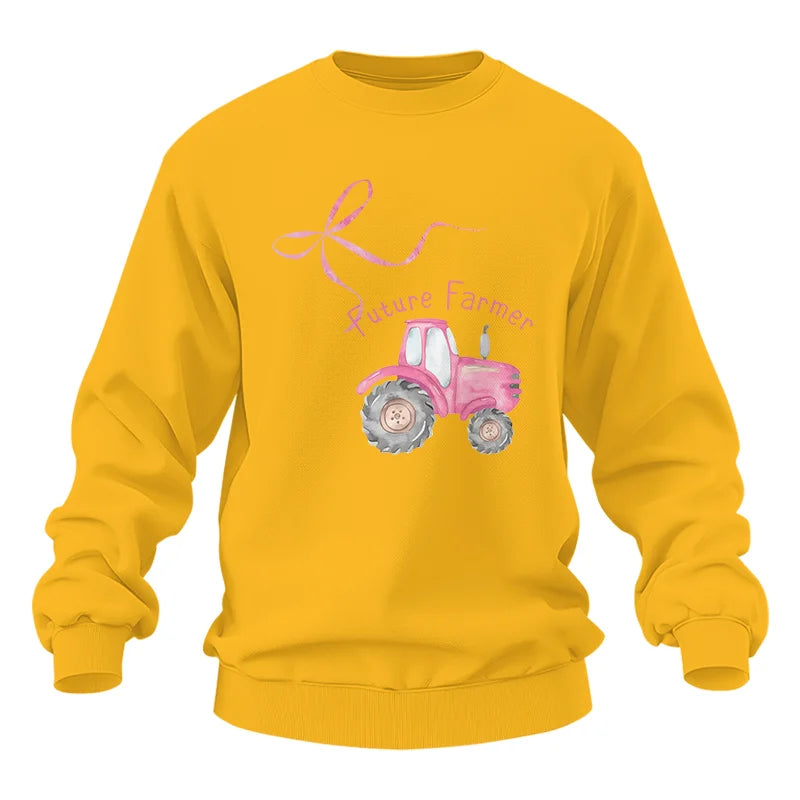 Pink Bow Cute Tractor - Unisex Heavy Blend™ Crewneck Sweatshirt