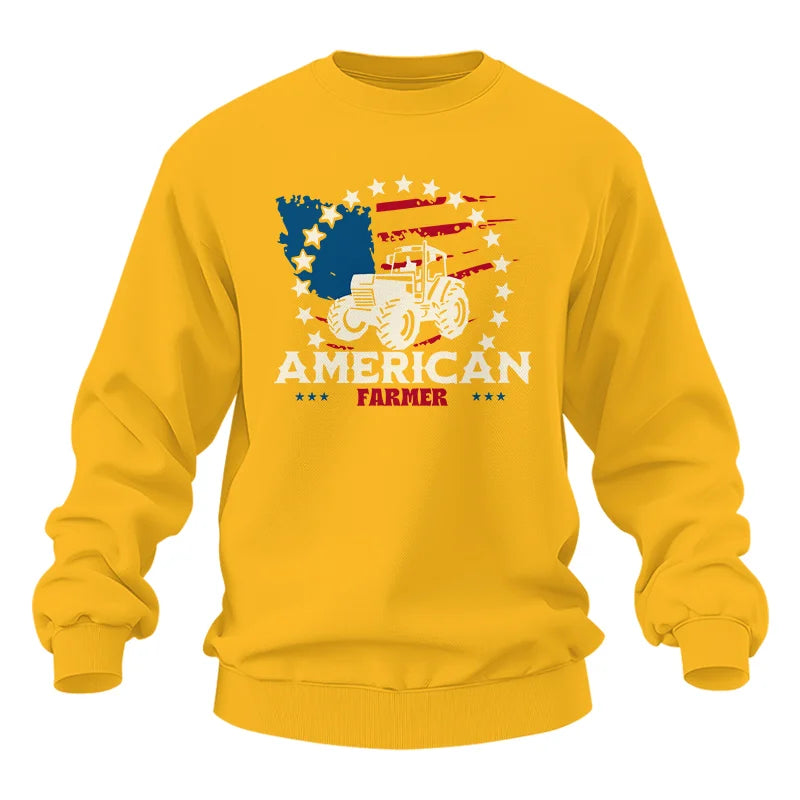 Image of Proud To Be An American Farmer Citizen Veteran - Unisex Heavy Blend™ Crewneck Sweatshirt