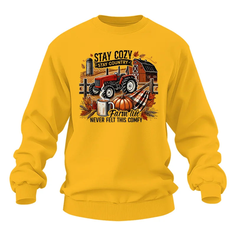 Stay Cozy_Stay Country_Farm Life Never Felt This Comfy - Unisex Heavy Blend™ Crewneck Sweatshirt