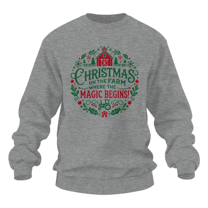 Christmas on the Farm Where the Magic Begins! 2 - Unisex Heavy Blend™ Crewneck Sweatshirt