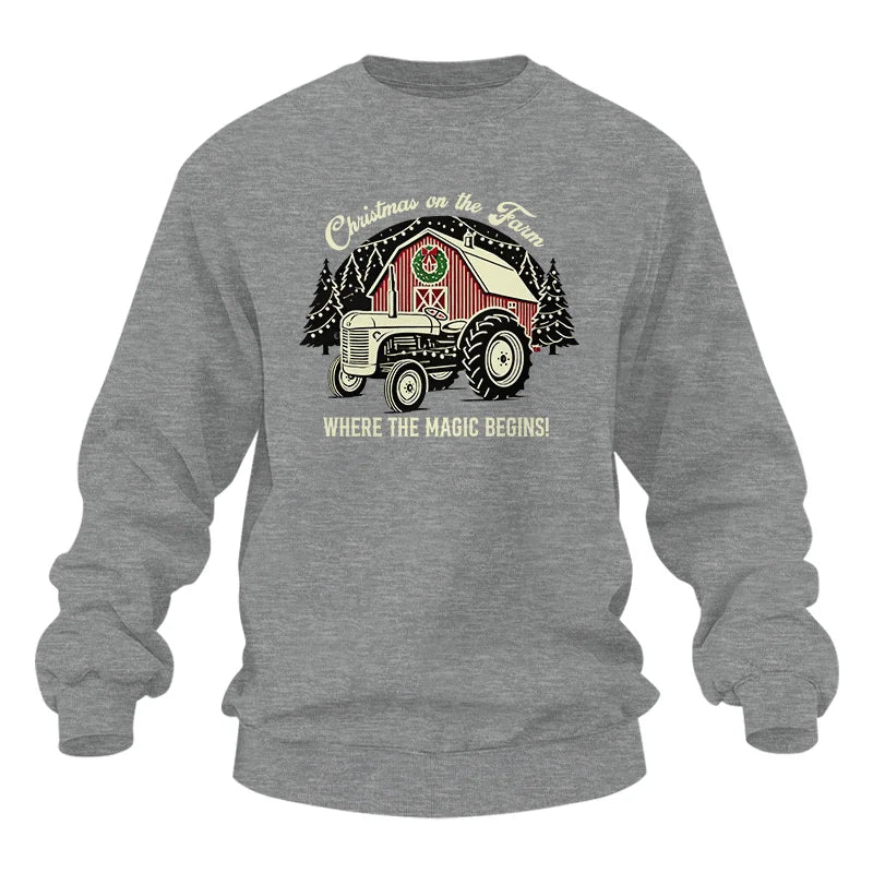 Christmas on the Farm Where the Magic Begins! 3 - Unisex Heavy Blend™ Crewneck Sweatshirt