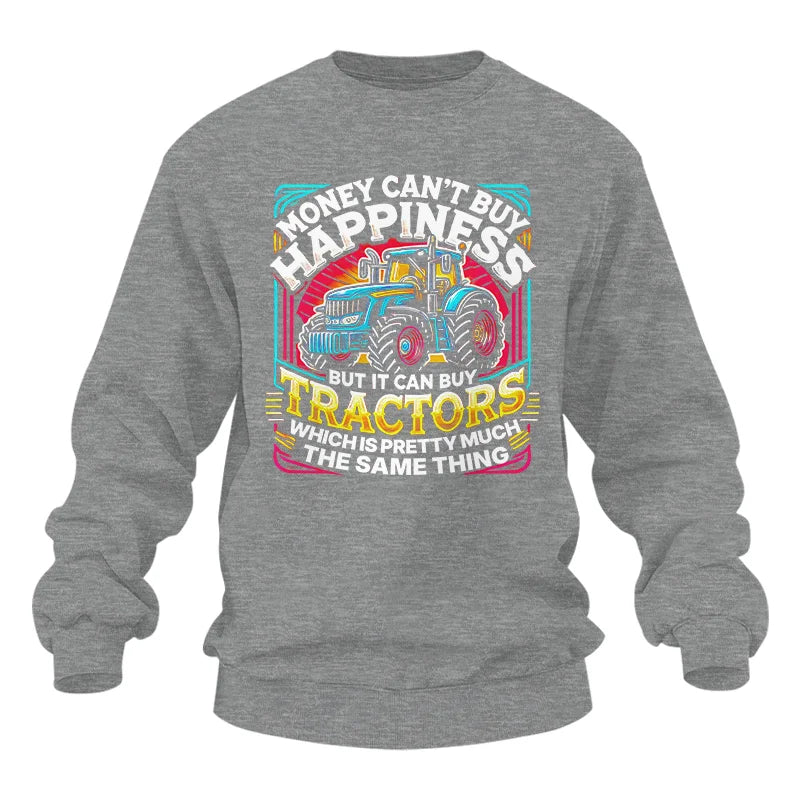 Image of Money Can't Buy Happiness Can Buy Tractors - Unisex Heavy Blend™ Crewneck Sweatshirt