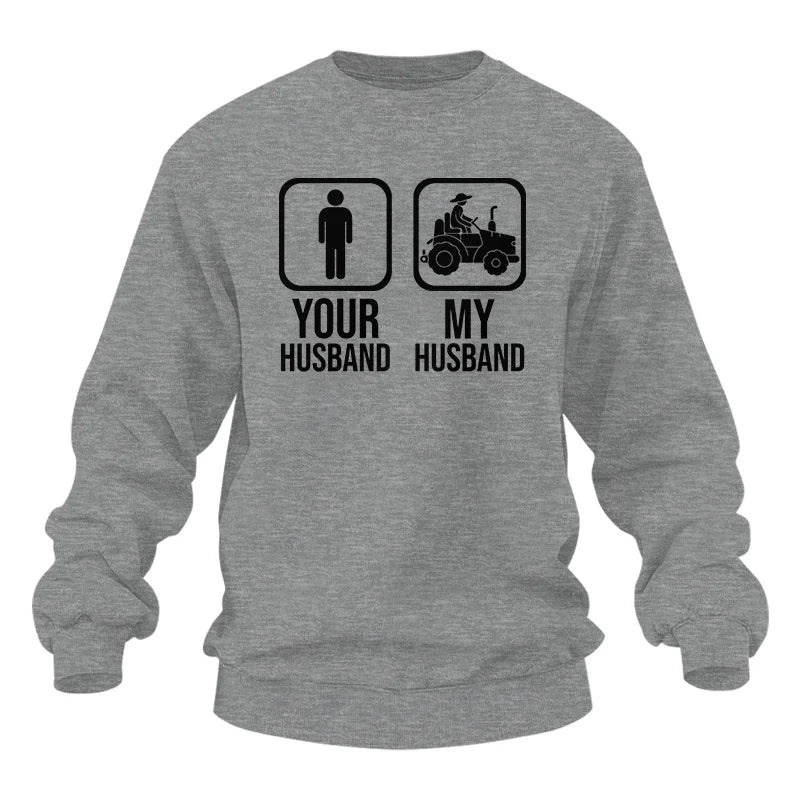 My Husband Is Cooler Than Yours Funny Farm Tractor 2 - Unisex Heavy Blend™ Crewneck Sweatshirt