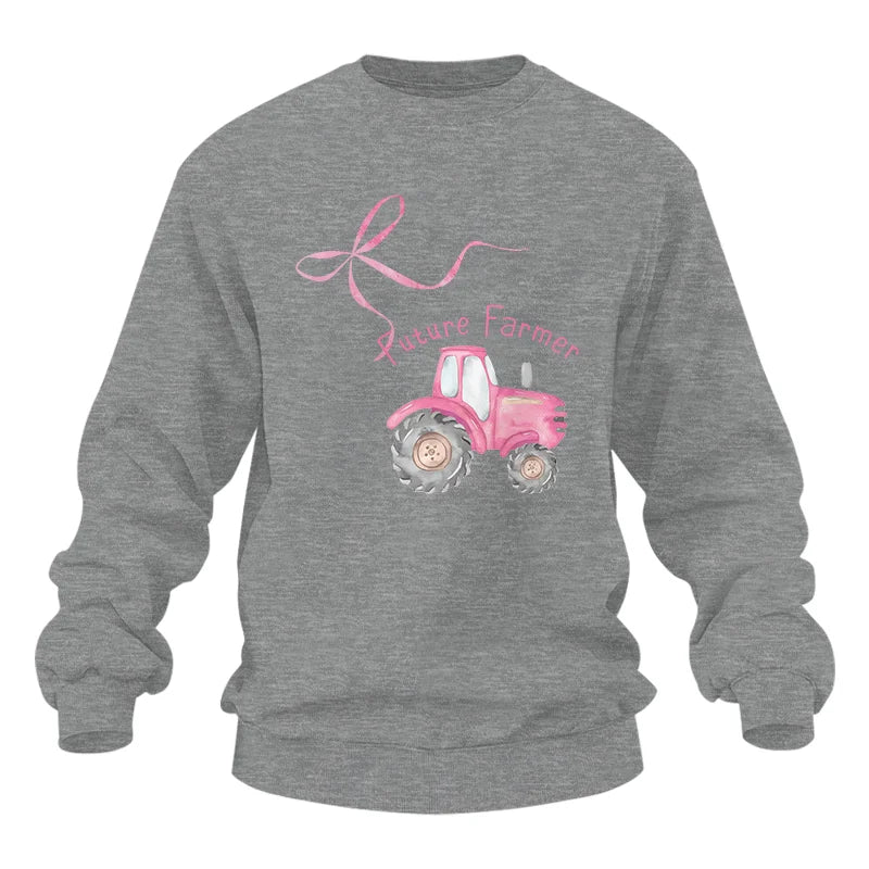 Pink Bow Cute Tractor - Unisex Heavy Blend™ Crewneck Sweatshirt