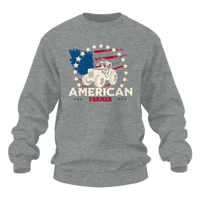 Proud To Be An American Farmer Citizen Veteran - Unisex Heavy Blend™ Crewneck Sweatshirt