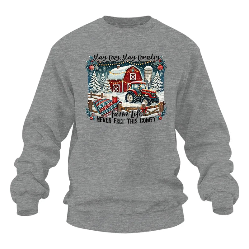 Stay Cozy_Stay Country_Farm Life Never Felt This Comfy 3 - Unisex Heavy Blend™ Crewneck Sweatshirt