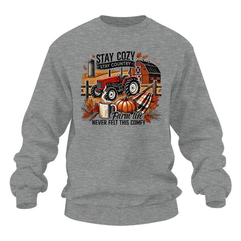 Stay Cozy_Stay Country_Farm Life Never Felt This Comfy - Unisex Heavy Blend™ Crewneck Sweatshirt