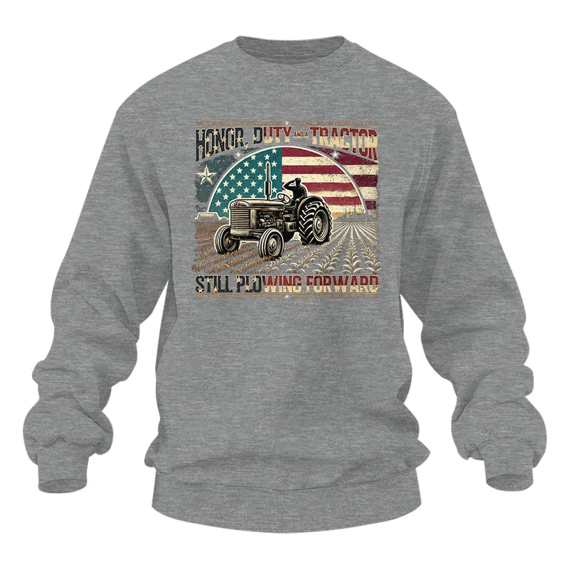 Veteran Farmer Honor Duty And A Tractor 1 - Unisex Heavy Blend™ Crewneck Sweatshirt