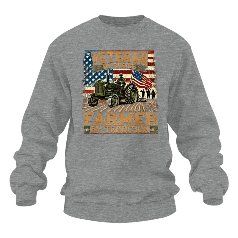 Image of Veteran Farmer Veteran By Choice_Farmer By Tradition - Unisex Heavy Blend™ Crewneck Sweatshirt