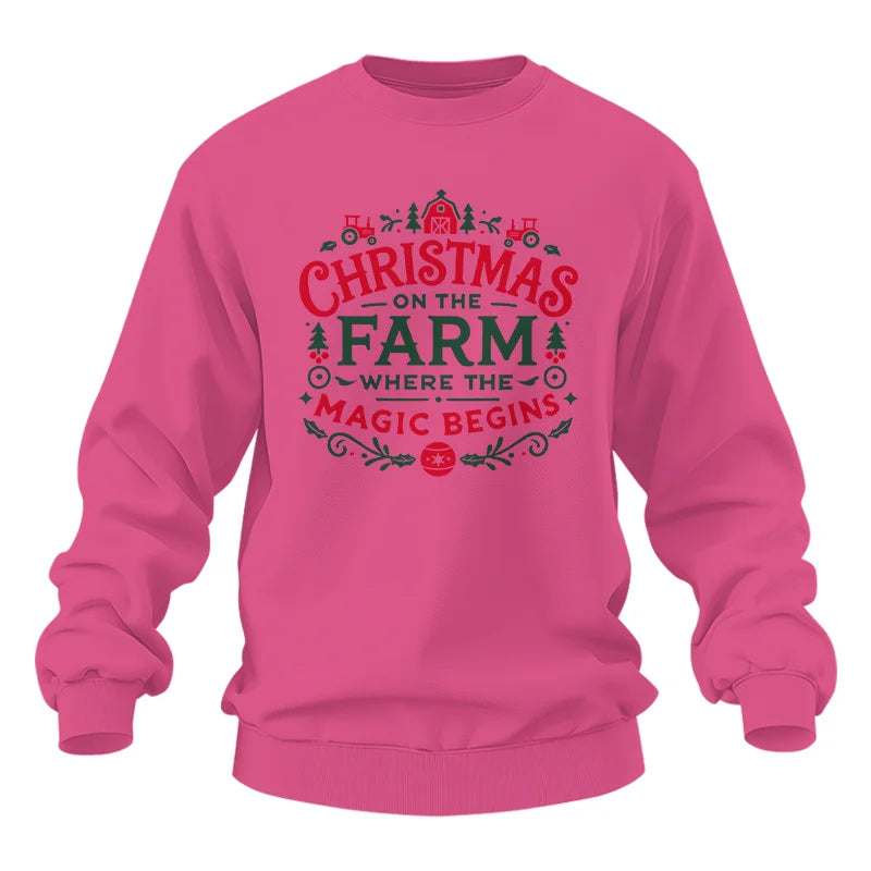 Christmas on the Farm Where the Magic Begins! 1 - Unisex Heavy Blend™ Crewneck Sweatshirt