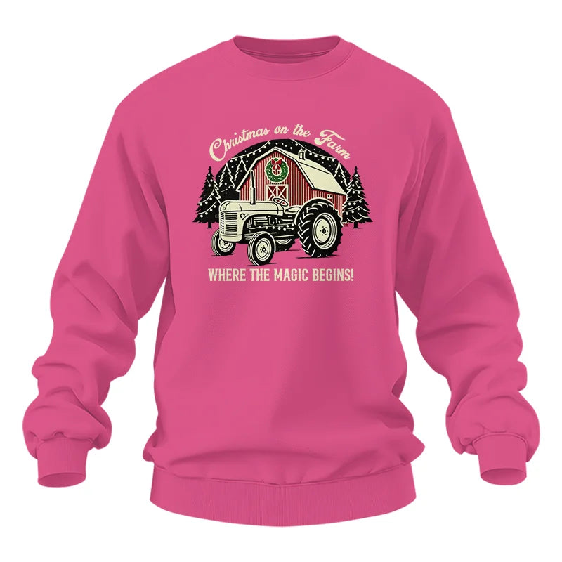 Christmas on the Farm Where the Magic Begins! 3 - Unisex Heavy Blend™ Crewneck Sweatshirt