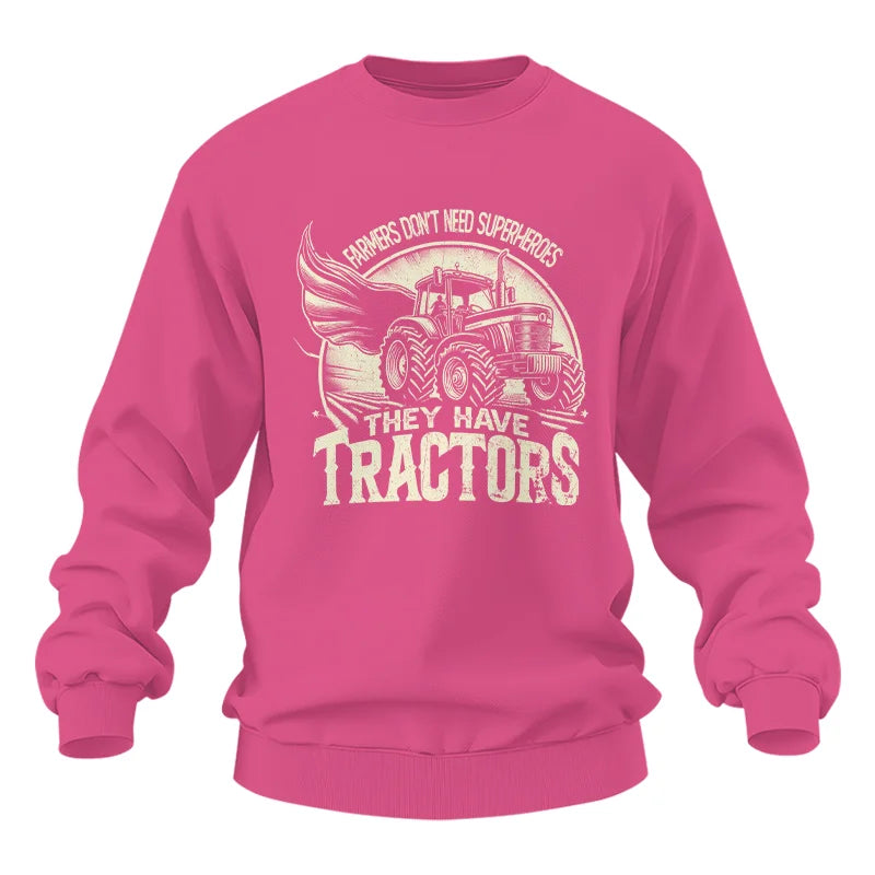 Farmers Don’t Need Superheroes They Have Tractors - Unisex Heavy Blend™ Crewneck Sweatshirt